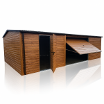 Garaż Blaszany 8x5m Dach Dwuspadowy Złoty Dąb PREMIUM Montaż Gratis