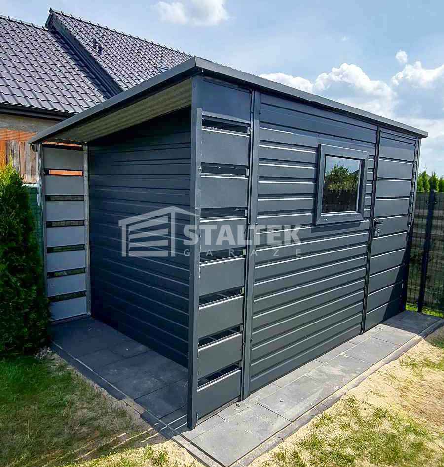 Schowek Domek Ogrodowy 3x2 + wiata 0,5m Drzwi okno dach ST104 Rzeszów - zdjęcie 2