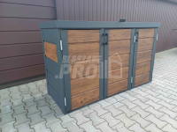 Zabudowa koszy na śmieci wiata śmietnikowa 177x65x110 cm 3x120L GP338 Koszalin - zdjęcie 2