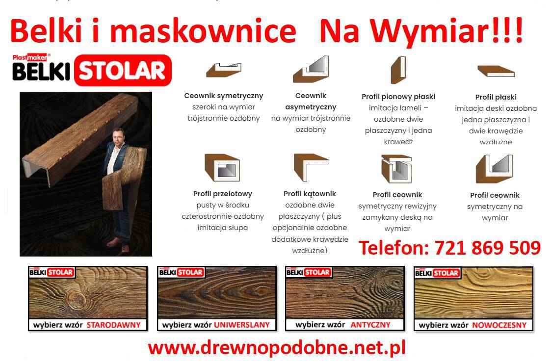 Imitacja drewna Na Wymiar - Maskownice i belki rustykalne marki Stolar Bemowo - zdjęcie 2