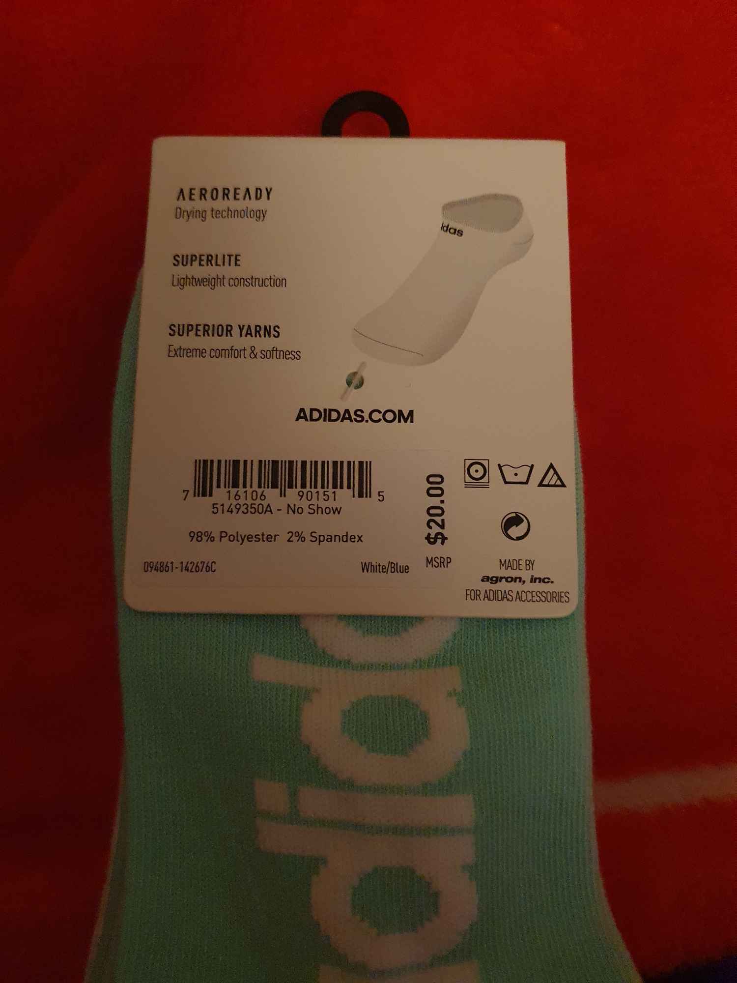 Skarpetki damskie Adidas 6 - pak - turkusowe i białe Włocławek - zdjęcie 4