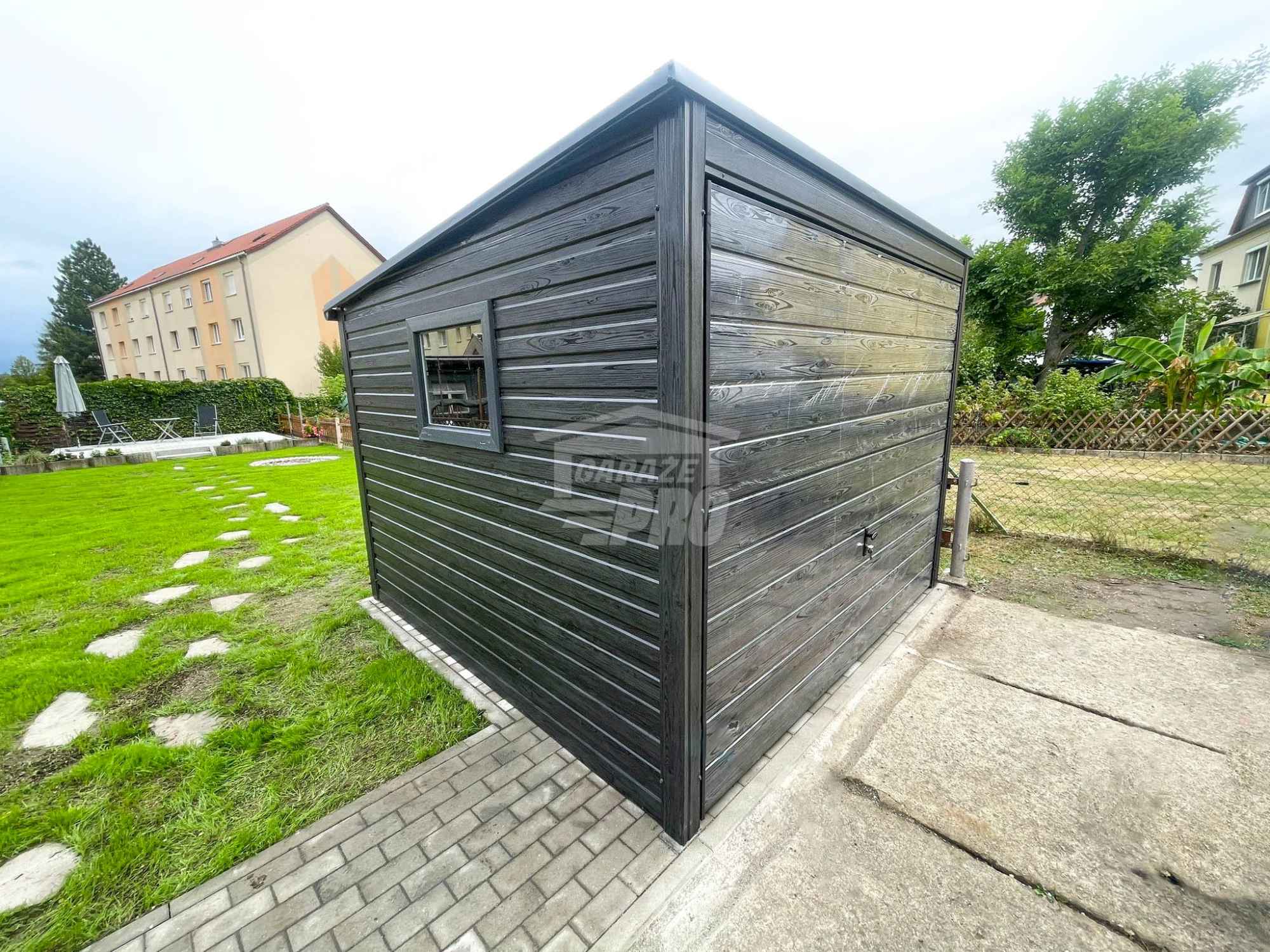 Schowek Garaż blaszany 3x3,5m Brama uchylna drzwi okno rynny GP486 Przasnysz - zdjęcie 5