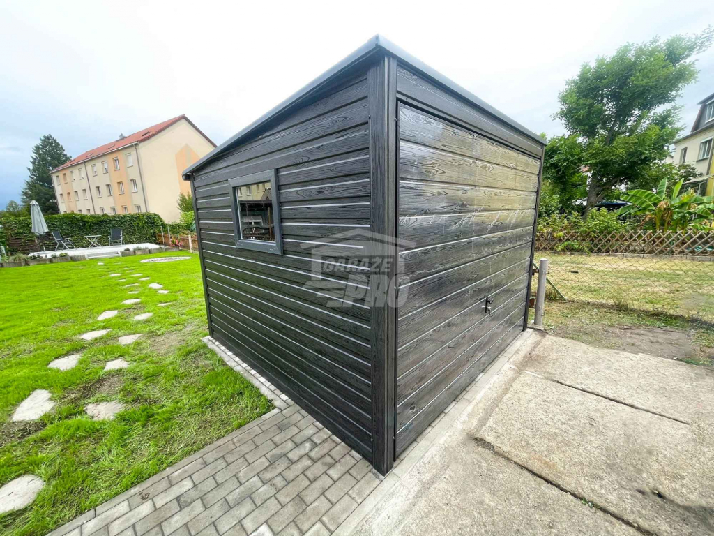 Schowek Garaż blaszany 3x3,5m Brama uchylna drzwi okno rynny GP486 Przasnysz - zdjęcie 5