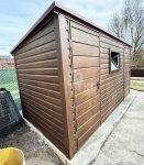 Domek ogrodowy 4x2 m 2x drzwi - okno  drewnopodobny dach TKD456 Kętrzyn - zdjęcie 5