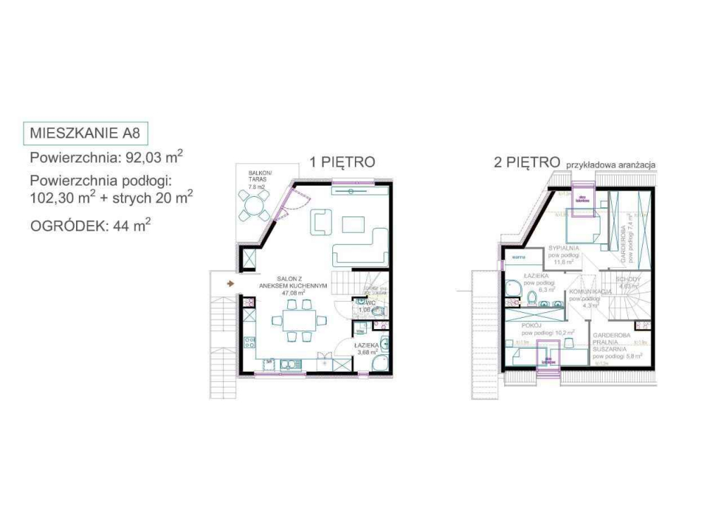 3pok, 102met, okolice Iwaszkiewicza TARAS/OGRÓD/MP (Wrocław) Krzyki - zdjęcie 6
