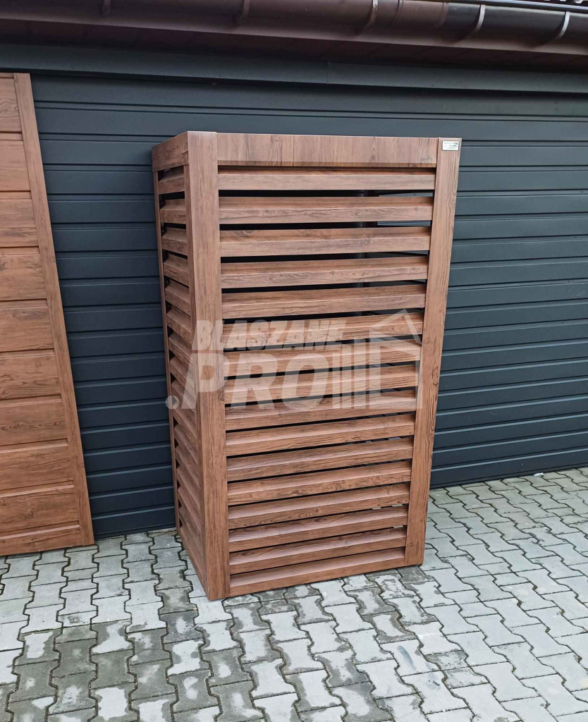 Osłona pompy ciepła 70x40x190 cm ciemny orzech GP316 Kalisz - zdjęcie 3