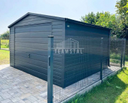 GARAŻ BLASZANY 4m x 5m - Brama uchylna + rynny - Antracyt  4x5 TS494 Ostrowiec Świętokrzyski - zdjęcie 2