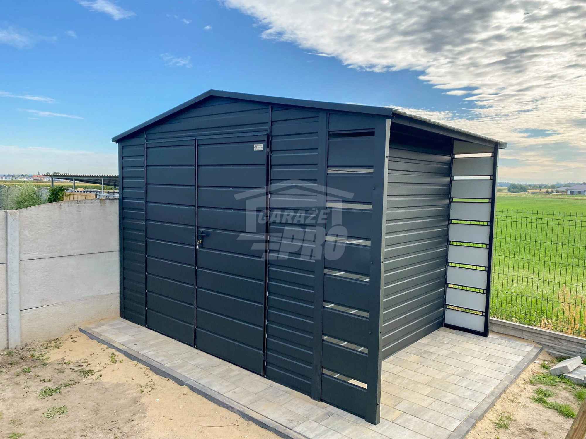 Schowek - domek ogrodowy 3x2m wiata 0,5m brama dach GP659 Konin - zdjęcie 2