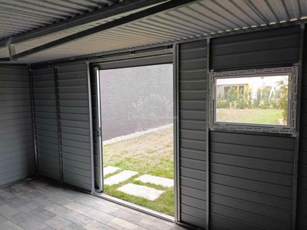 Schowek - domek ogrodowy 5,5x2,5m - drzwi przesuwne  antracyt ID1086 Nysa - zdjęcie 3