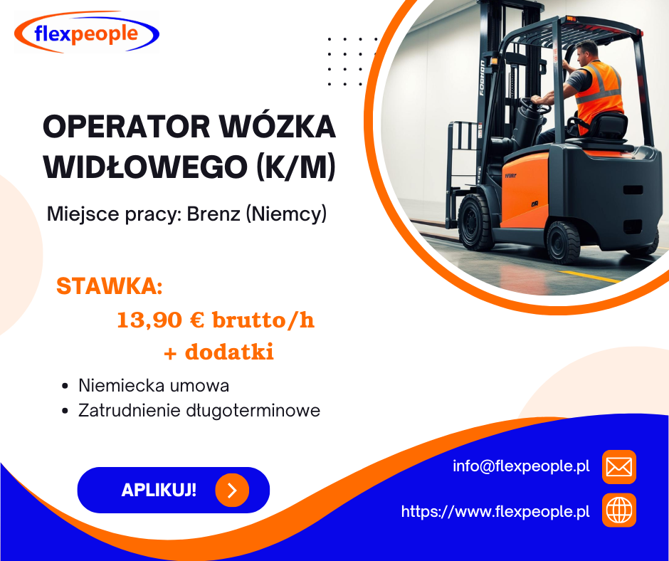 Operator wózka widłowego (k/m) Rzeszów - zdjęcie 1