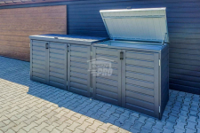 Zabudowa koszy na śmieci wiata  obudowa 345x80x120 cm 5x240L GP514 Bydgoszcz - zdjęcie 5