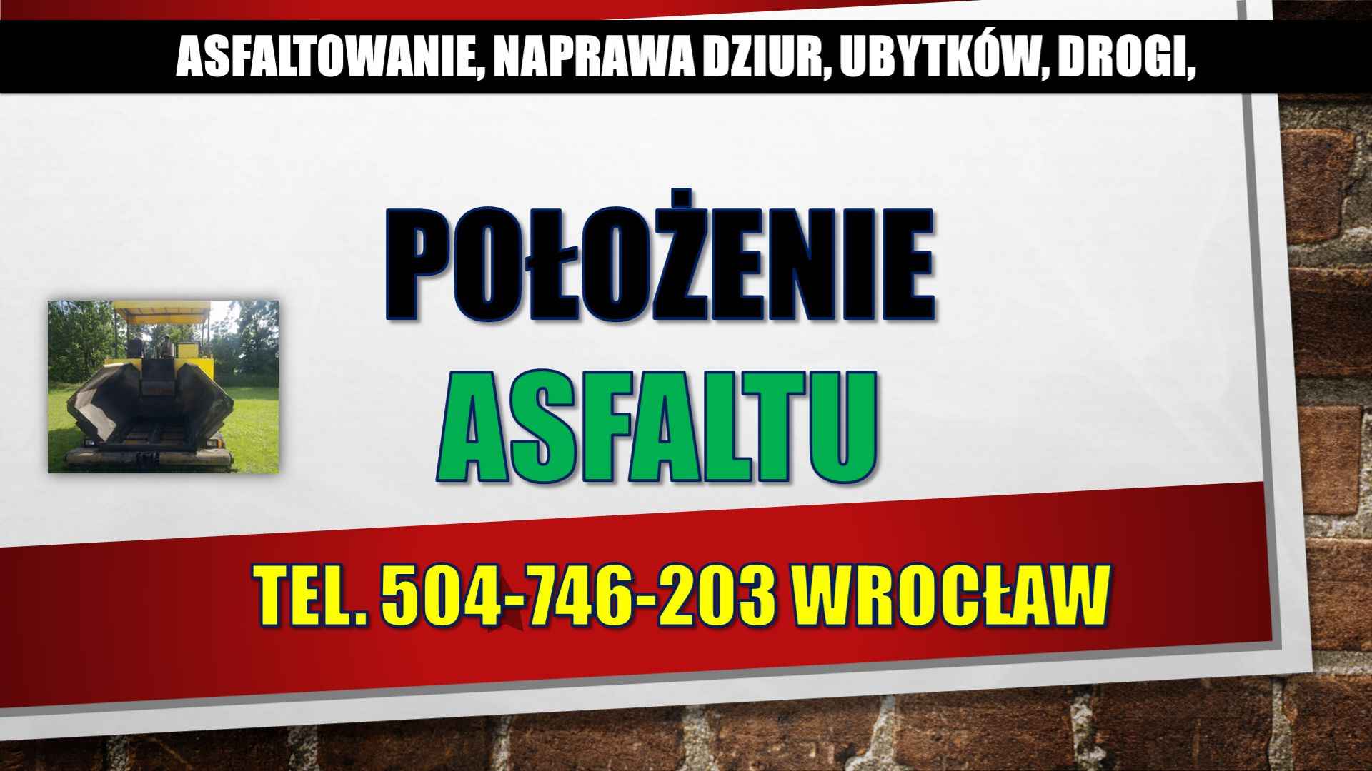 Asflaltowanie, t. 504-746-203, Wrocław, Łódź, Opole, układanie asfaltu Psie Pole - zdjęcie 5
