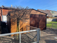 Garaż blaszany 5,5x6 2x Brama uchylna + drzwi + 2x okno - rynny GP278 Dobre Miasto - zdjęcie 5