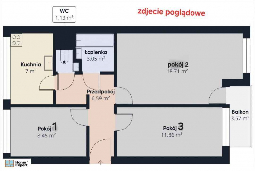 3pok, 57met, okolice Drzewieckiego BALKON/PIWNICA/WINDA (Wrocław Fabryczna - zdjęcie 8