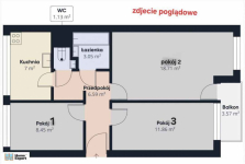 3pok, 57met, okolice Drzewieckiego BALKON/PIWNICA/WINDA (Wrocław Fabryczna - zdjęcie 8