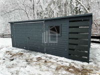 Domek Ogrodowy Schowek Blaszany 5x3 1x3 Antracyt dach Spad w tył ID443 Gdańsk - zdjęcie 7