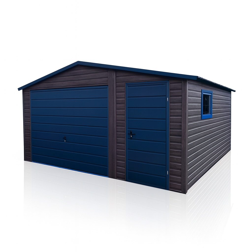 Garaż blaszany 5x5 drewnopodobny brama uchylna drzwi blaszak na wymiar Radom - zdjęcie 1