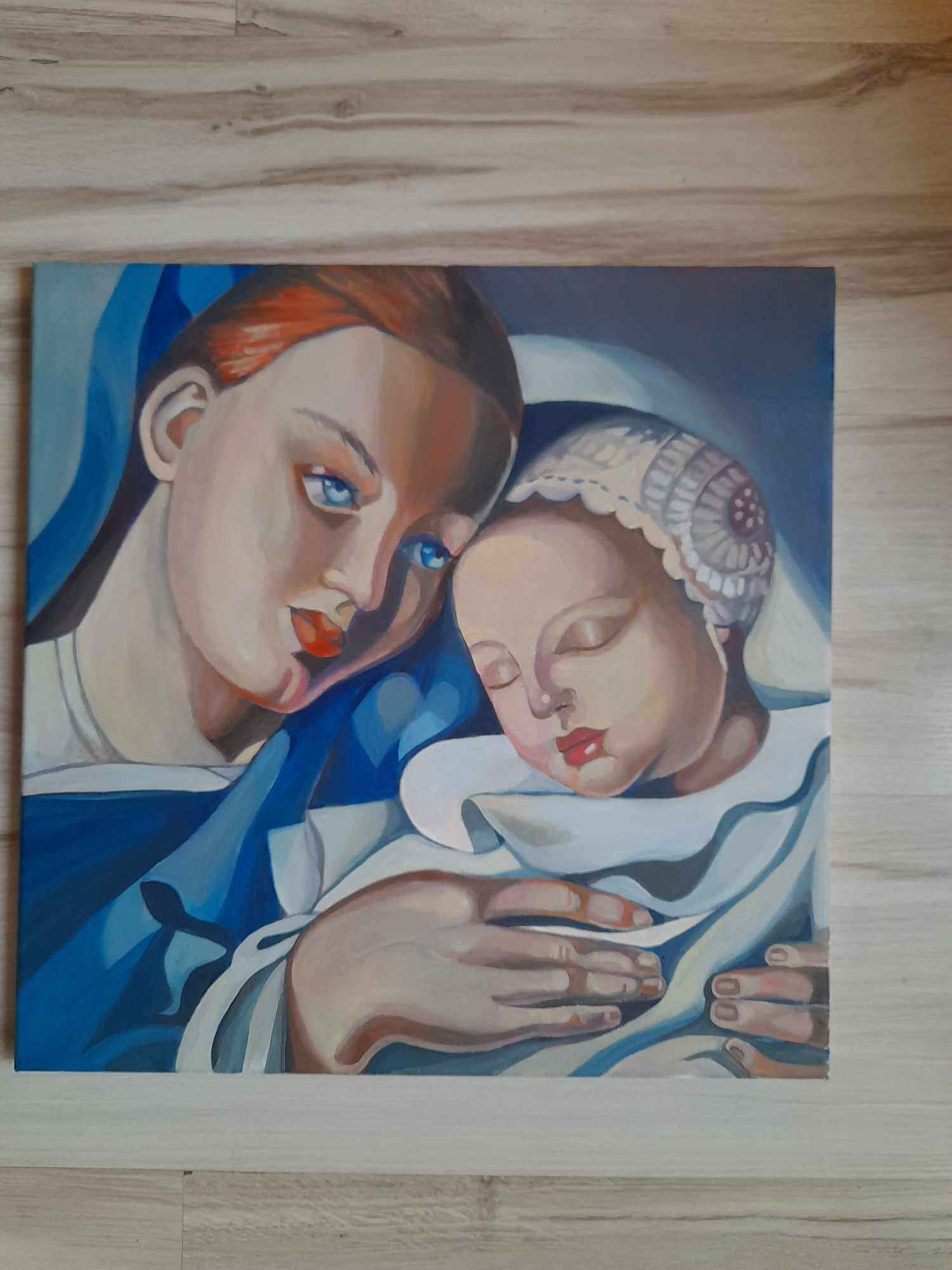 Sprzedam obraz Tamara Łempicka / Matka z dzieckiem Kielanówka - zdjęcie 2