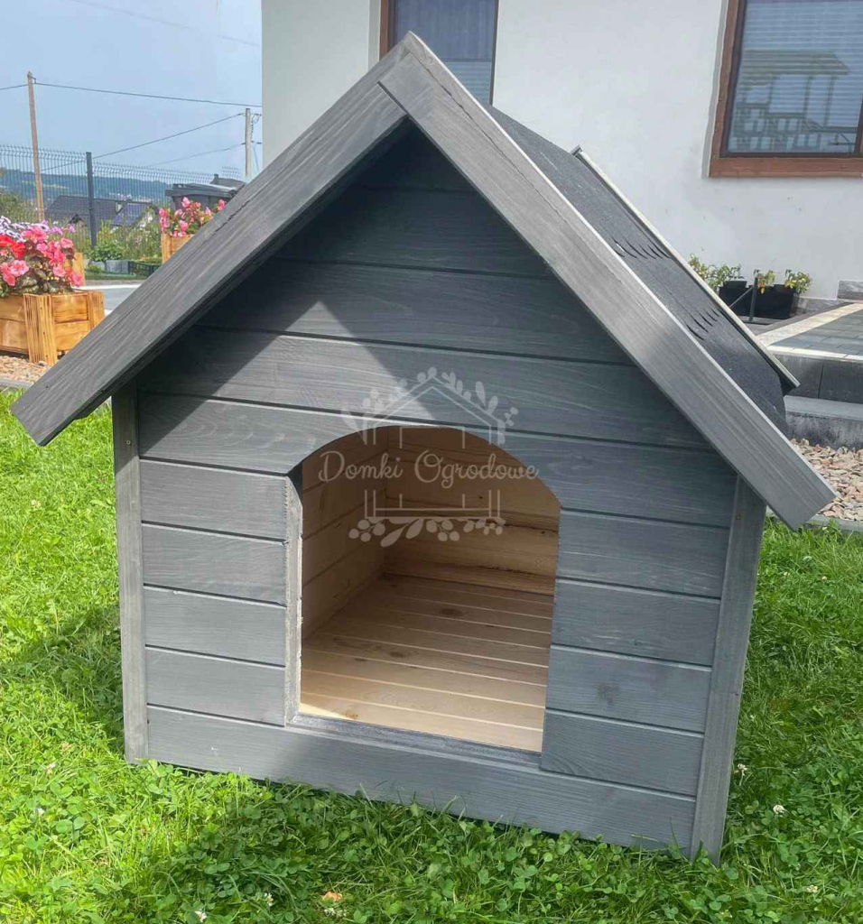 Buda dla psa Rozmiar "XXL" - Grafit - Dach dwuspadowy ID838 Ruda Śląska - zdjęcie 10