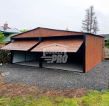 Garaż blaszany 6x7  uchylna drewnopodobny Dach dwuspadowy GP150 Słupsko - zdjęcie 4