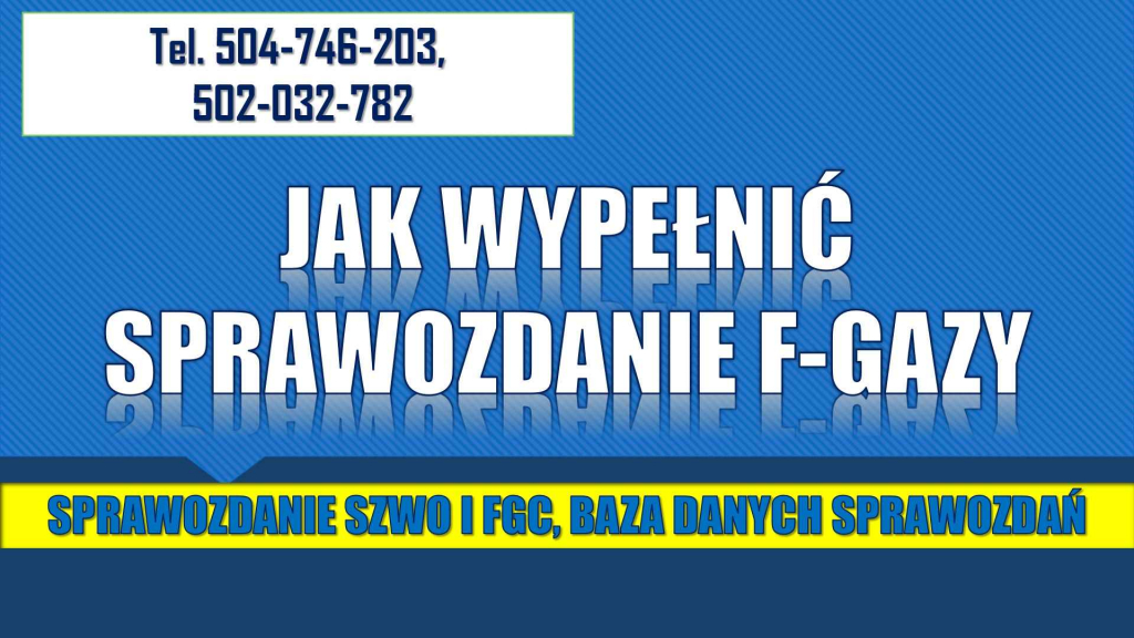 Jak wypełnić sprawozdanie SZWO i FGC, tel. 504-746-203, fgazy i BDS Psie Pole - zdjęcie 2