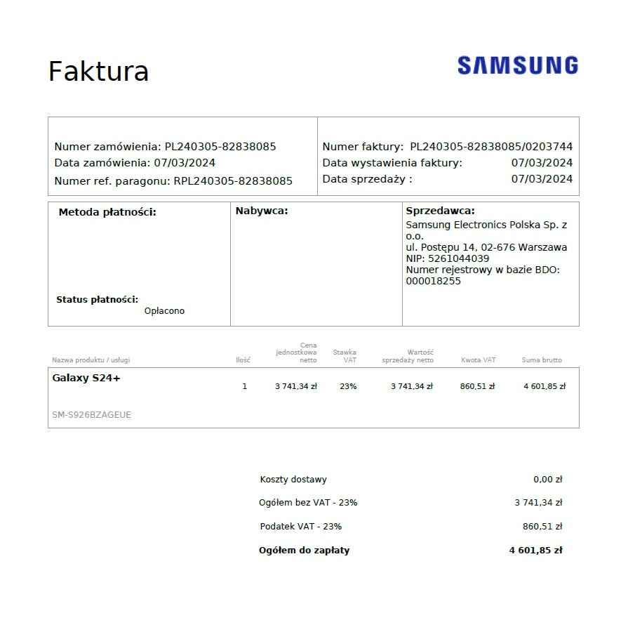 Samsung Galaxy S24 Plus 12/512GB kupiony w Samsung Poland - IGŁA! Bemowo - zdjęcie 8