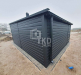 Garaż Blaszany 3x6 + wiata - Brama - Antracyt  dach spad w tył TKD83 Nowogard - zdjęcie 10