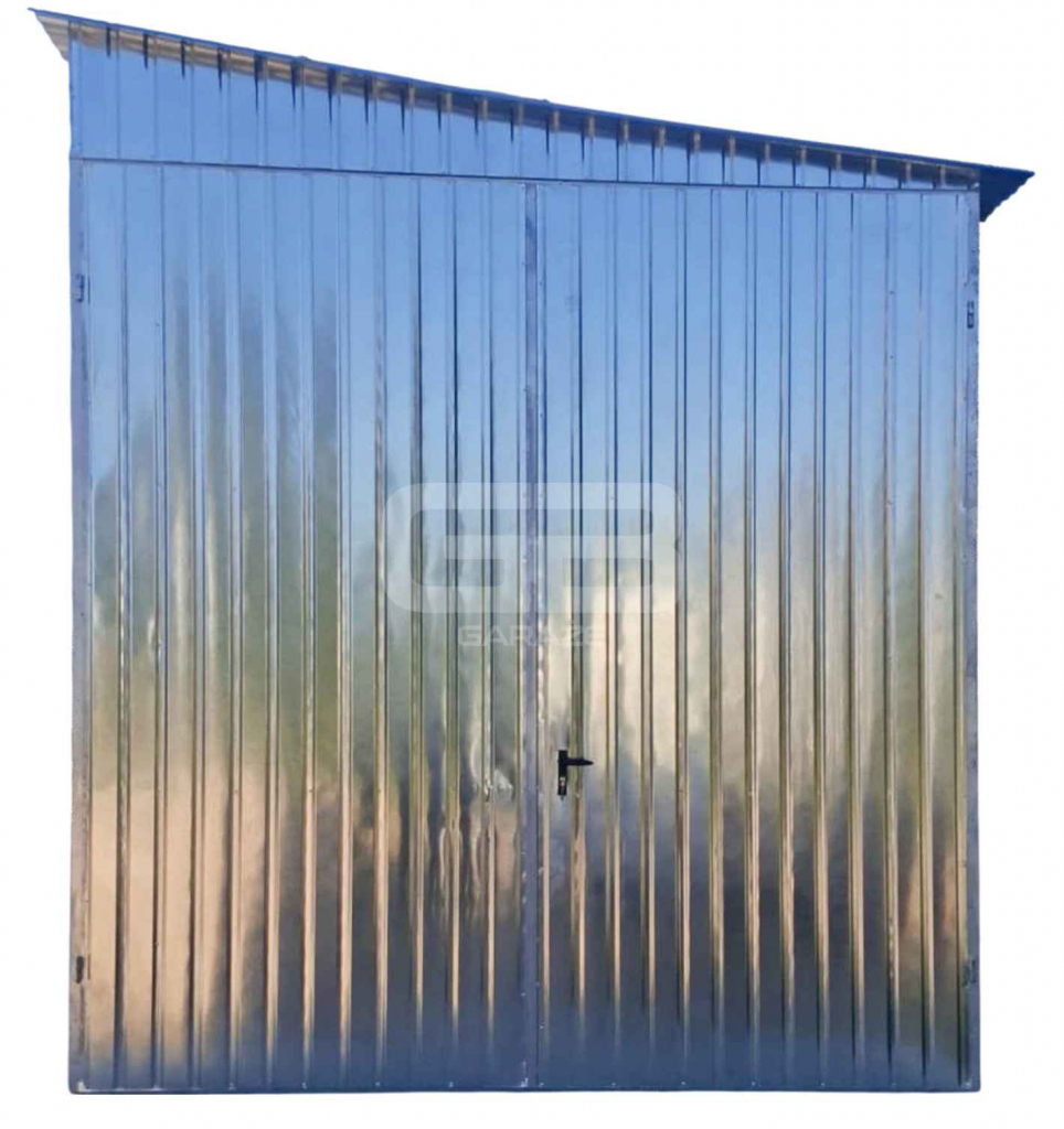 Garaż blaszany 3x12m - brama dwuskrzydłowa drzwi okno ocynk dach GB158 Jarocin - zdjęcie 1