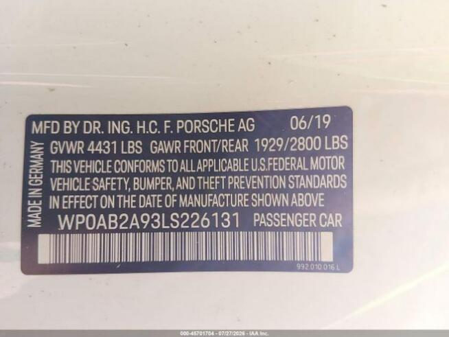2020 PORSCHE 911 CARRERA 4S Sulejówek - zdjęcie 9