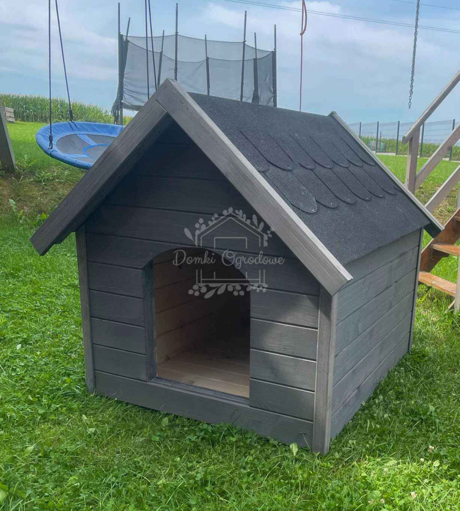Buda dla psa Rozmiar "L" - Grafit - Dach dwuspadowy ID829 Zielona Góra - zdjęcie 4