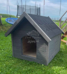Buda dla psa Rozmiar "L" - Grafit - Dach dwuspadowy ID829 Zielona Góra - zdjęcie 4