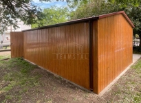 Garaż blaszany 5x6m brama dwuskrzydłowa dach rynny TS1313 Brzesko - zdjęcie 2