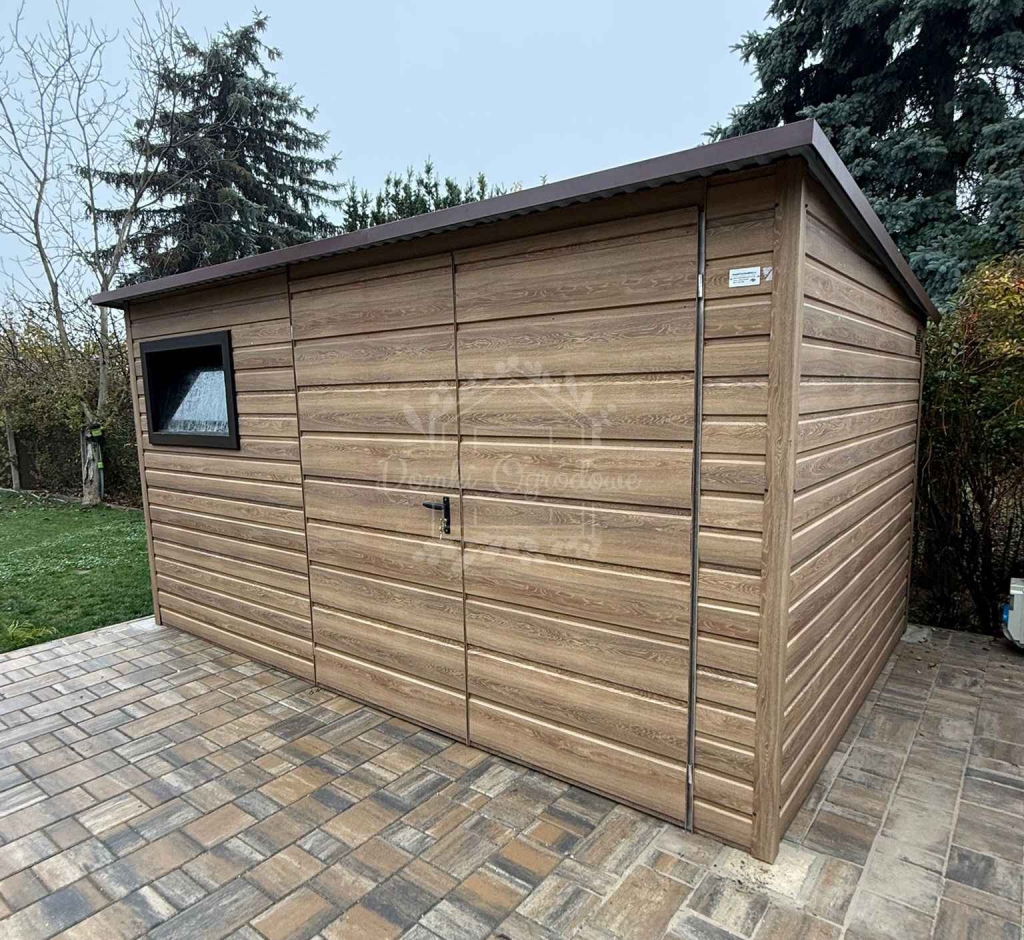 Domek ogrodowy 4x3m okno – winchester – drewnopodobny ID1227 Pabianice - zdjęcie 3