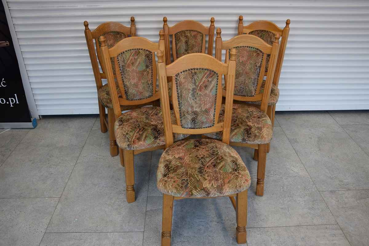krzesła dębowe 6 szt - super stan Olsztyn - zdjęcie 1