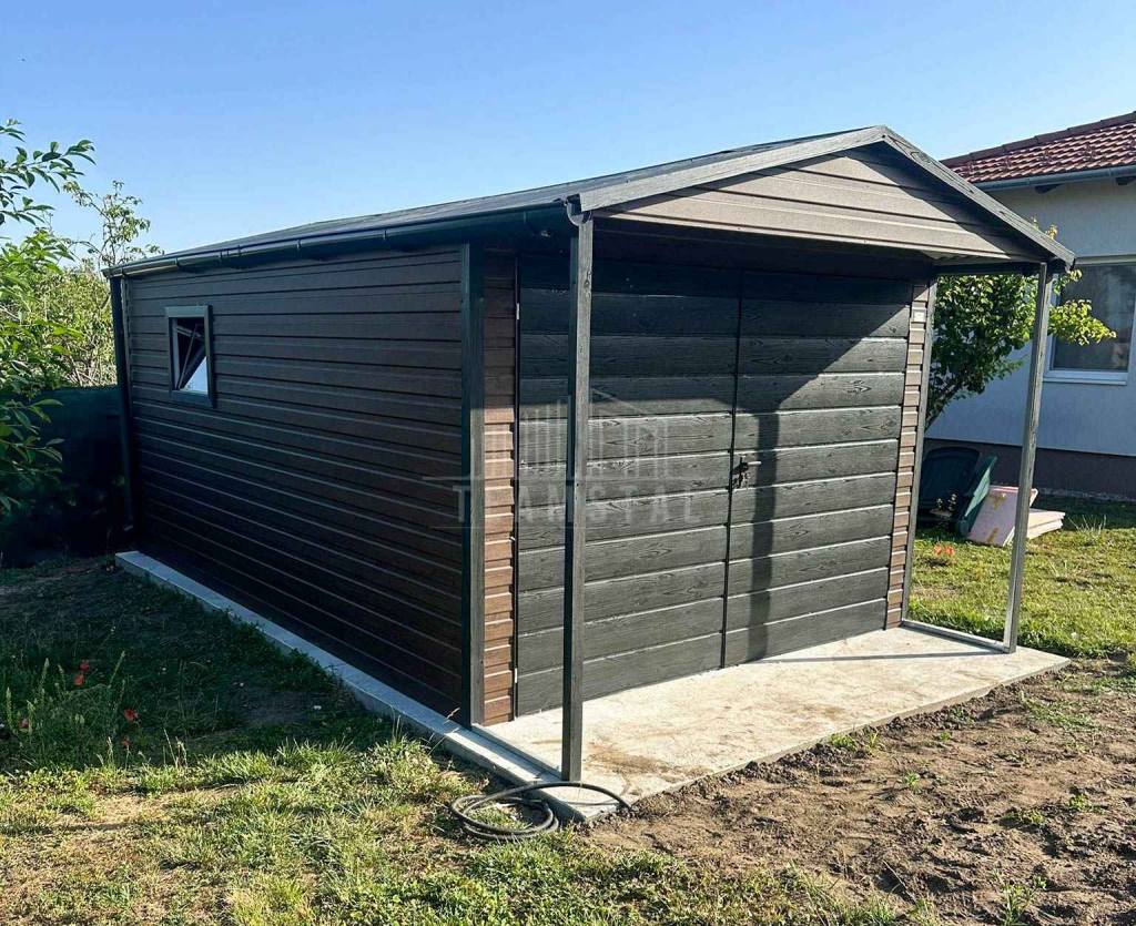 Schowek domek ogrodowy Garaż 3,5x4m wiata 0,5m brama okno rynny TS1137 Toruń - zdjęcie 4