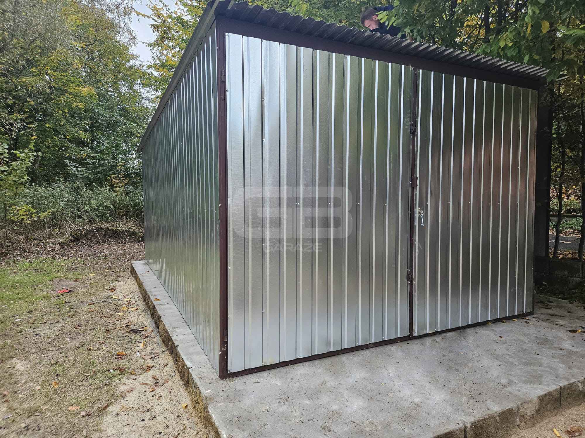 Garaż blaszany 3x4m - Brama - ocynk - Dach spad w tył GB135 Sieradz - zdjęcie 4