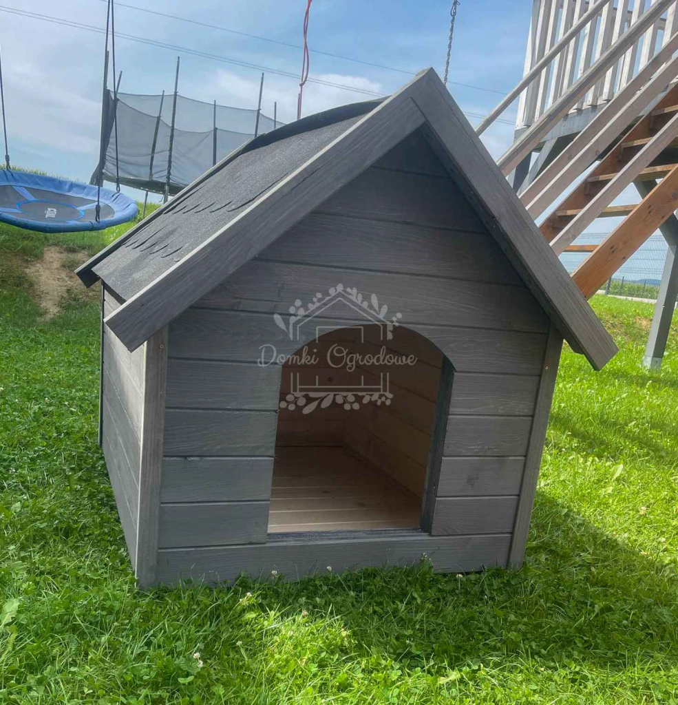 Buda dla psa Rozmiar "L" - Grafit - Dach dwuspadowy ID829 Zielona Góra - zdjęcie 3