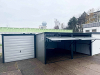 Garaż Blaszany 6x6 - 2x Brama uchylna - dach Spad w tył GP257 Nysa - zdjęcie 4