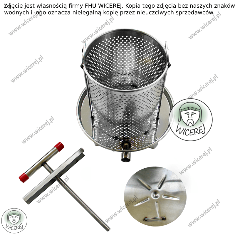 Prasa ręczna do wosku, odsklepin i owoców nierdzewna praska wyciskarka Jaśliska - zdjęcie 9