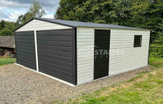 Garaż Blaszany 6x6 2x Brama Uchylna Drzwi Okno dach  ST115 Turek - zdjęcie 4