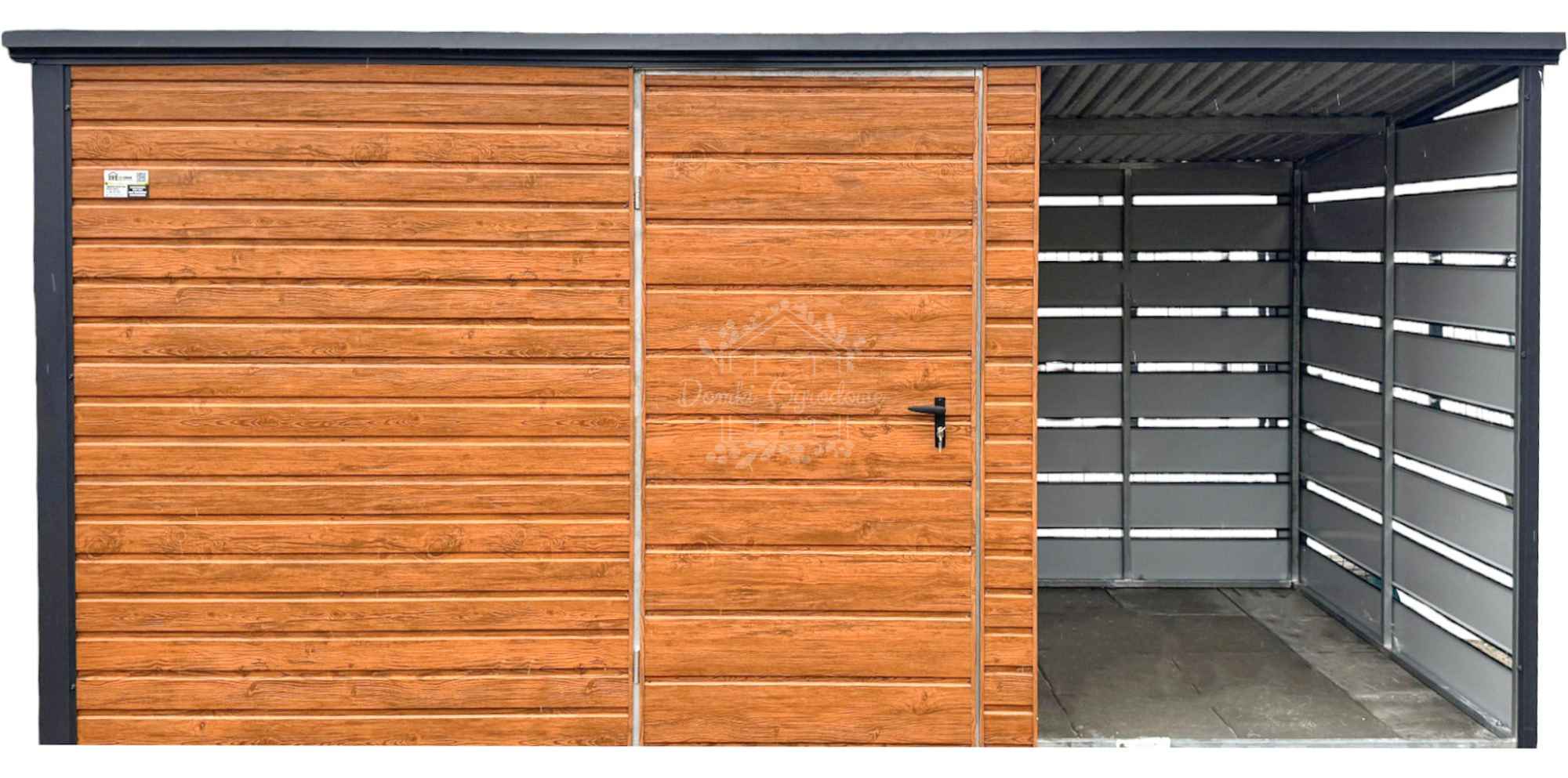 Schowek domek ogrodowy 3x2m + wiata 1,5m drewnopodobny ID879 Radom - zdjęcie 1