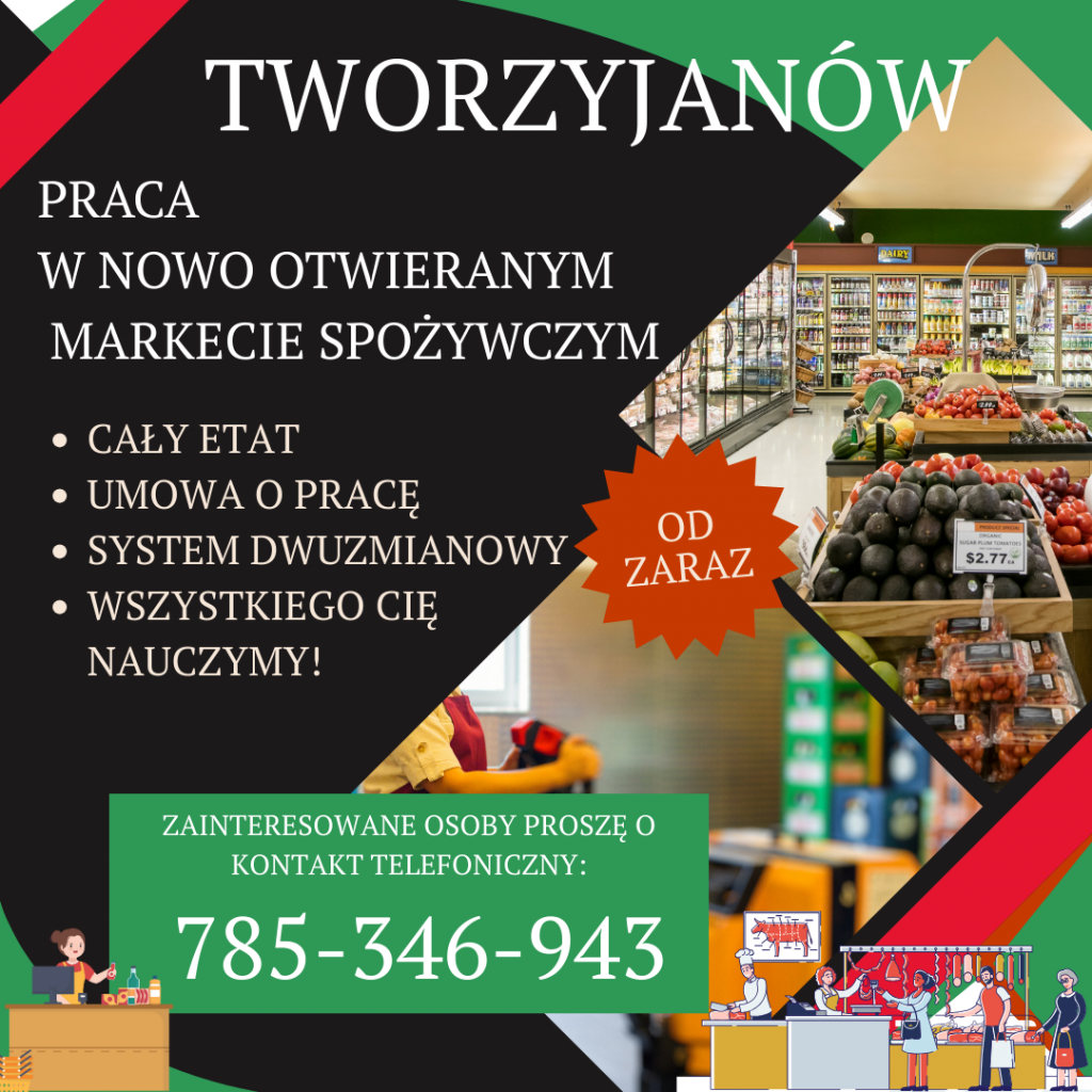 Praca w markecie, Dino Polska S.A. (nowa budowa) Tworzyjanów Tworzyjanów - zdjęcie 1
