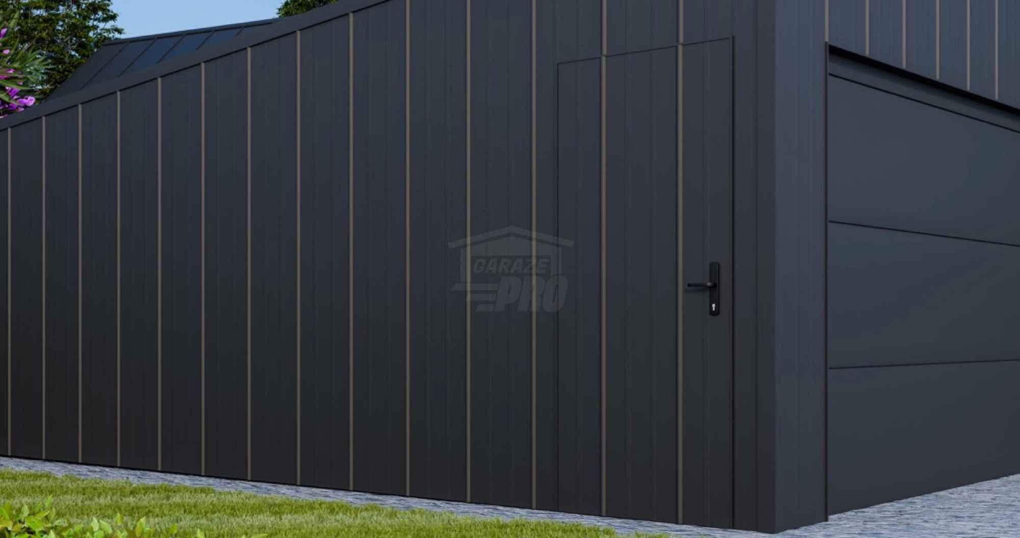 Garaż blaszany 6x6m brama segmentowa drzwi blacha na rąbek dach GP645 Katowice - zdjęcie 5