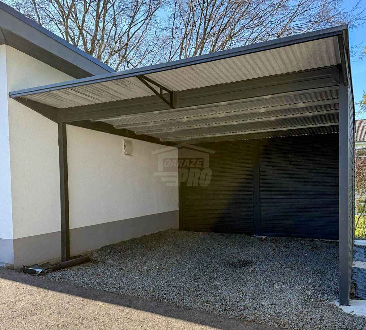 Wiata samochodowa CarPort 4x5 m  dodatkowa zabudowa  dach GP736 Łęczyca - zdjęcie 3