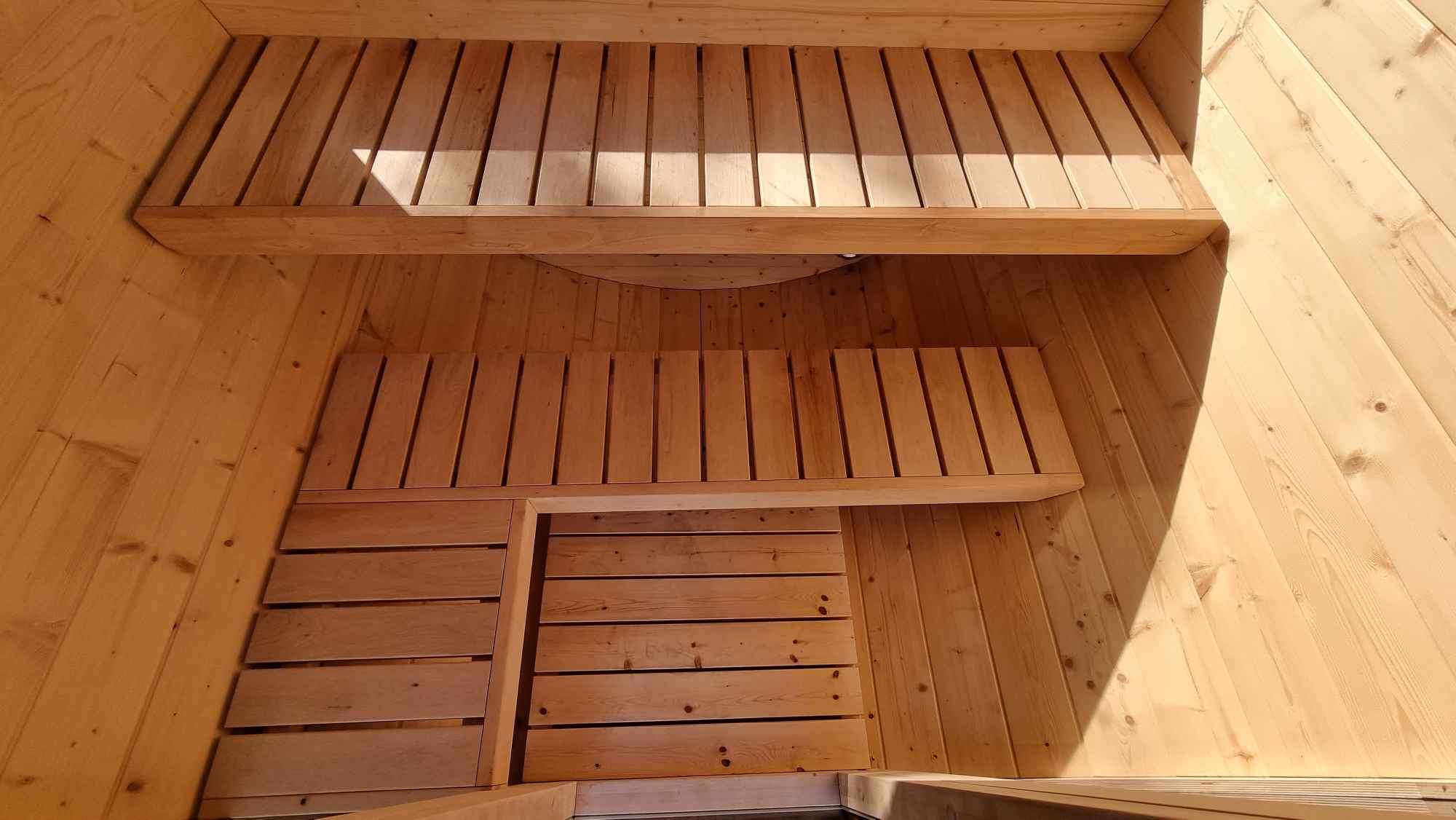 Sauna ogrodowa tarasowa 160 cm SŁOŃCE ze świerku skandynawskiego Słubice - zdjęcie 4
