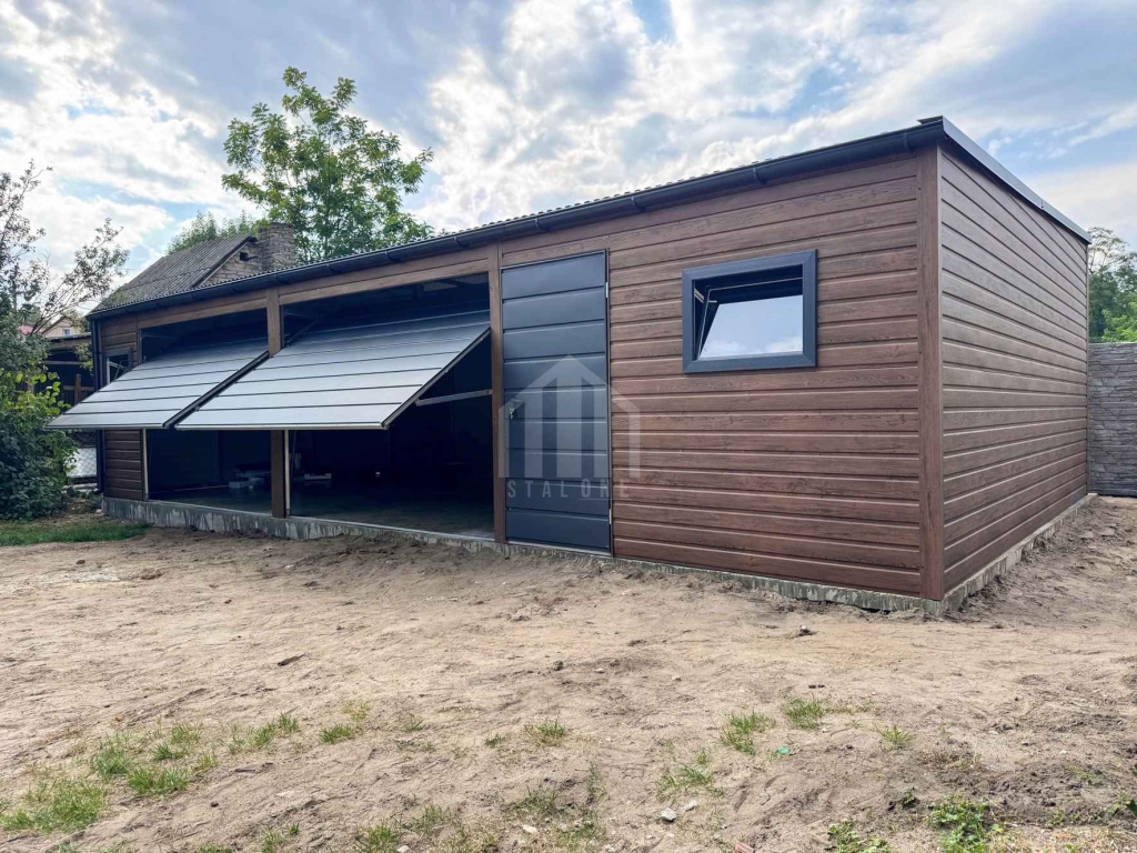 Garaż blaszany 10x3m 2x brama drzwi 2x okno rynna dach SO157 Nowy Sącz - zdjęcie 3