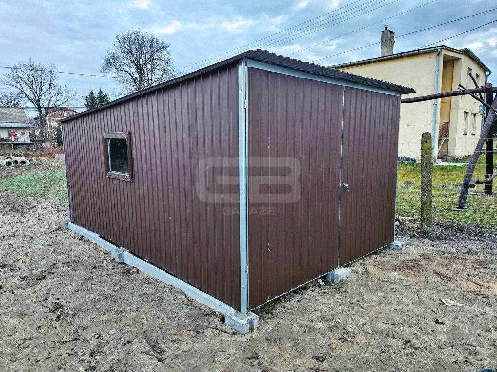 Garaż blaszany 3x4m - wolnostojący - brama dwuskrzydłowa - okno GB137 Gorzów Wielkopolski - zdjęcie 4