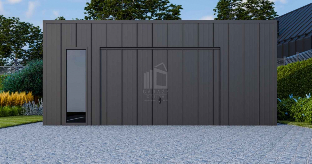 Garaż blaszany 6x6 brama okno drzwi blacha na rąbek dach ID1011 Lidzbark Warmiński - zdjęcie 3