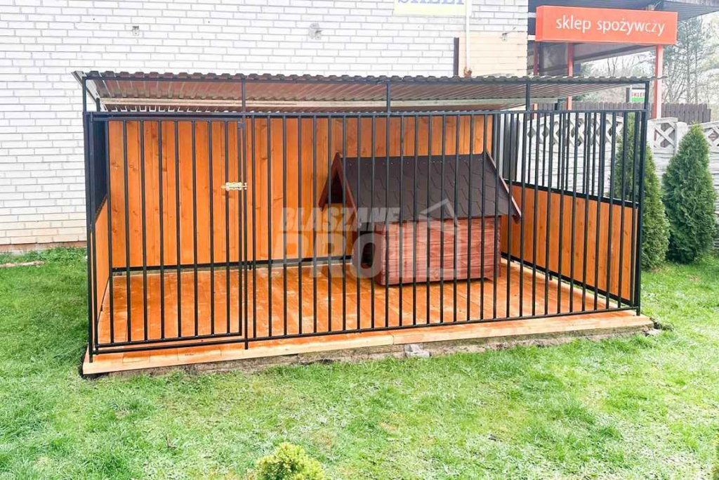 Kojec dla Psów 4x2m drewniana podłoga Ściany zabudowana drewnem GP403 Nowy Tomyśl - zdjęcie 3