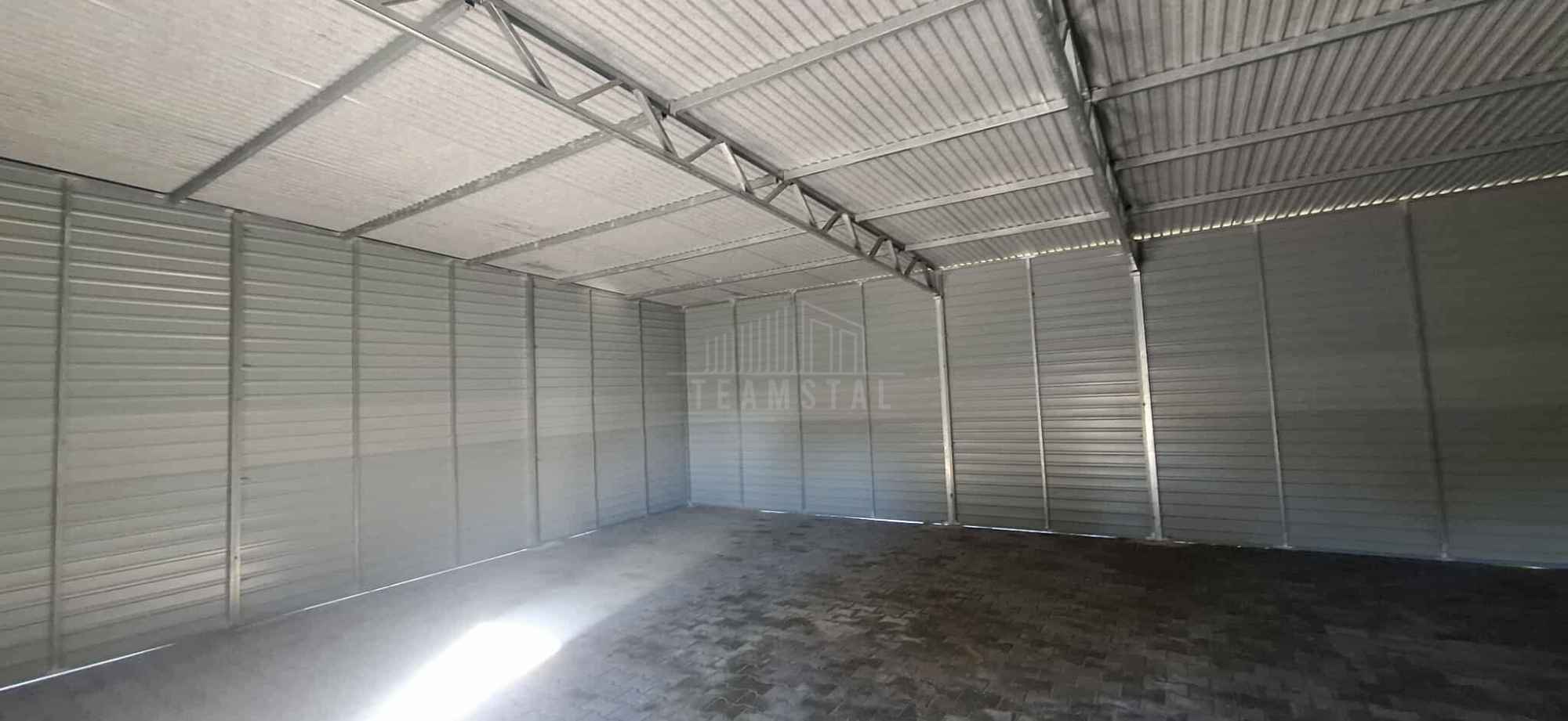 Garaż blaszany 18x5 m - brama uchylna x6 dach rynny TS1236 Leszno - zdjęcie 3